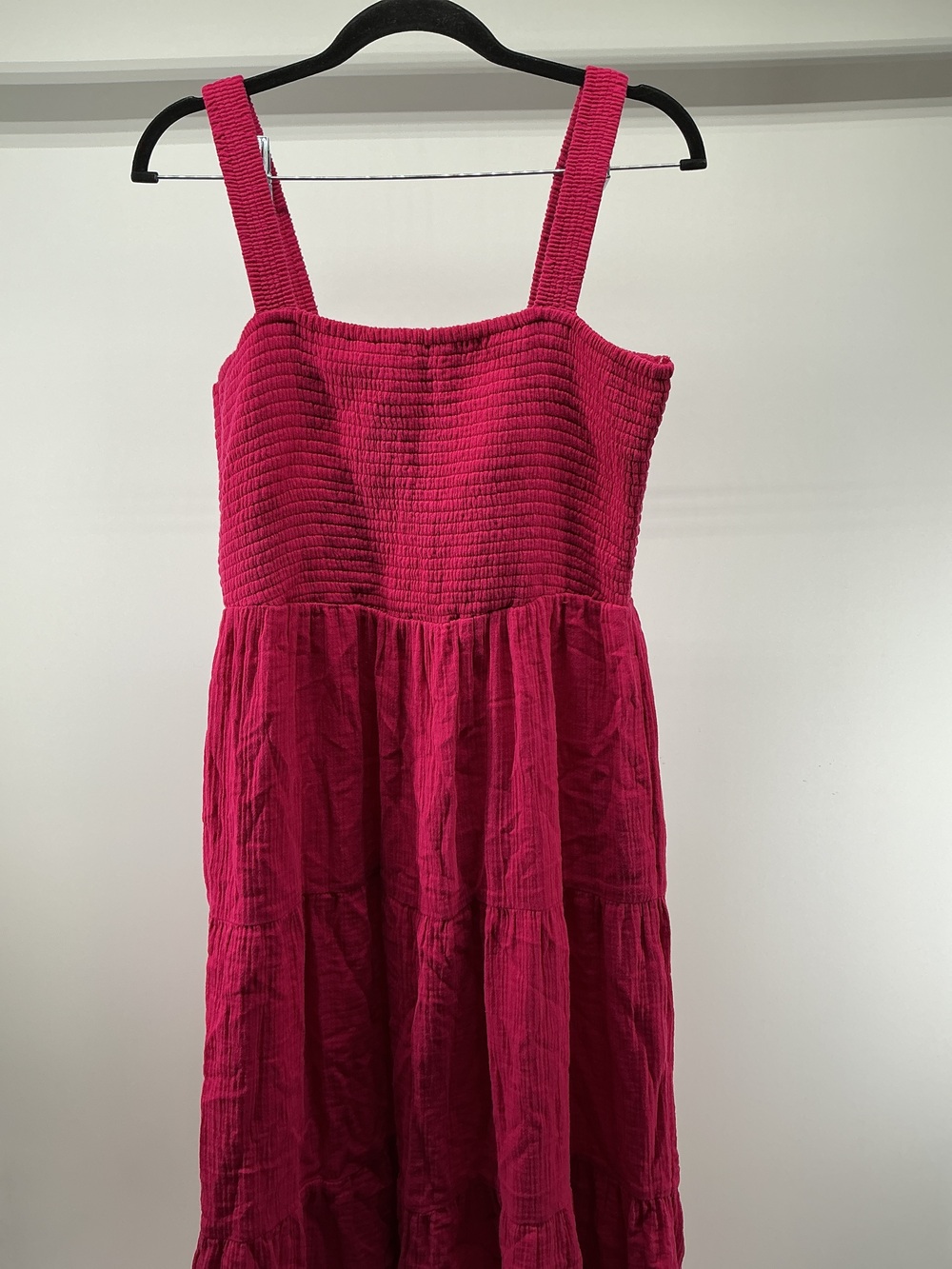 100% Organic Cotton Gauze Smocked Sleeveless Maxi Dress